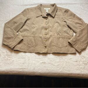 Orvis Light Tan Denim Jacket Size Large
